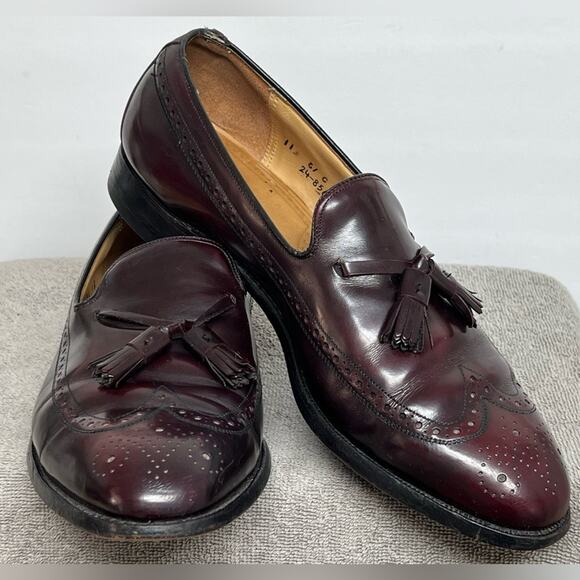 Johnston & Murphy Aristocraft Men’s Tassel Loafers – Size 11 | Burgundy Leather main image 5